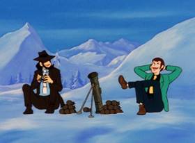 Screenshots from the 1972 TMS Entertainment cartoon Who Had the Last Laugh