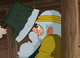 Screenshots from the 1972 TMS Entertainment cartoon Who Had the Last Laugh