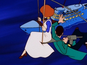 Screenshots from the 1972 TMS Entertainment cartoon The Emerald