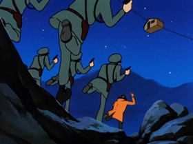 Screenshots from the 1972 TMS Entertainment cartoon Operation Jewel Snatch