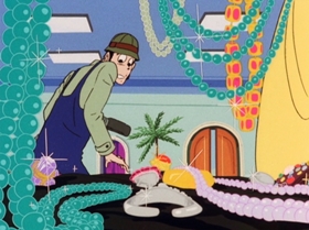Screenshots from the 1972 TMS Entertainment cartoon Operation Jewel Snatch