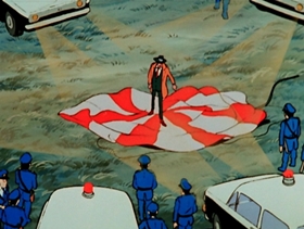 Screenshots from the 1972 TMS Entertainment cartoon Lupin Caught in a Trap