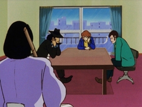Screenshots from the 1972 TMS Entertainment cartoon Lupin Caught in a Trap