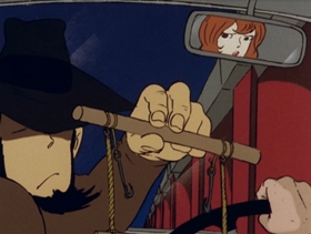 Screenshots from the 1972 TMS Entertainment cartoon Lupin Caught in a Trap