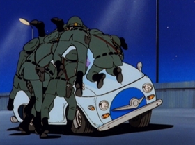 Screenshots from the 1972 TMS Entertainment cartoon Which of the Third Generation Will Win!