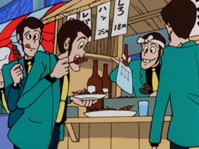 Screenshots from the 1972 TMS Entertainment cartoon Which of the Third Generation Will Win!