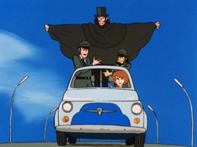 Screenshots from the 1972 TMS Entertainment cartoon Which of the Third Generation Will Win!