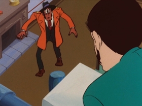 Screenshots from the 1972 TMS Entertainment cartoon Catch the Phony Lupin!