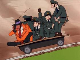 Screenshots from the 1972 TMS Entertainment cartoon Rescue the Tomboy!