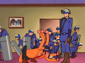 Screenshots from the 1972 TMS Entertainment cartoon The Great Gold Showdown!