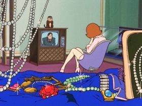 Screenshots from the 1972 TMS Entertainment cartoon The Great Gold Showdown!