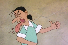 Screenshots from the 1972 Walter Lantz cartoon Chili Con Corny