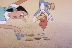Screenshots from the 1972 Walter Lantz cartoon Chili Con Corny