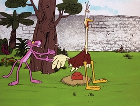Screenshots from the 1972 DePatie Freleng cartoon Pink 8 Ball