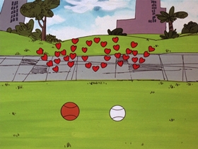 Screenshots from the 1972 DePatie Freleng cartoon Pink 8 Ball