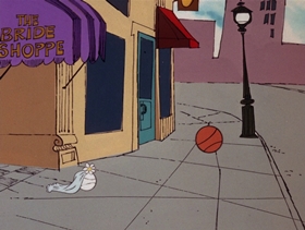 Screenshots from the 1972 DePatie Freleng cartoon Pink 8 Ball