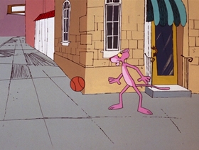 Screenshots from the 1972 DePatie Freleng cartoon Pink 8 Ball