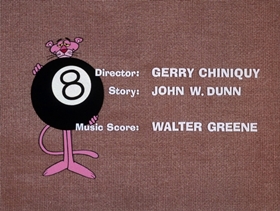 Screenshots from the 1972 DePatie Freleng cartoon Pink 8 Ball