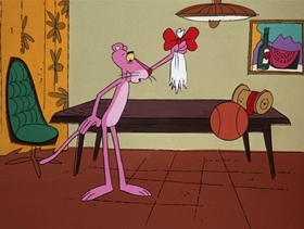 Screenshots from the 1972 DePatie Freleng cartoon Pink 8 Ball