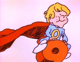 Screenshots from the 1973 Focus Design, Inc. cartoon My Hero, Zero