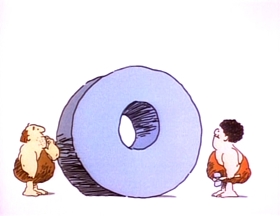 Screenshots from the 1973 Focus Design, Inc. cartoon My Hero, Zero