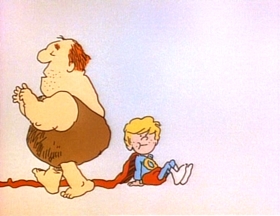 Screenshots from the 1973 Focus Design, Inc. cartoon My Hero, Zero