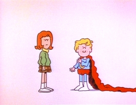 Screenshots from the 1973 Focus Design, Inc. cartoon My Hero, Zero