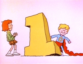 Screenshots from the 1973 Focus Design, Inc. cartoon My Hero, Zero