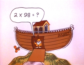 Screenshots from the 1973 Focus Design, Inc. cartoon Elementary, My Dear