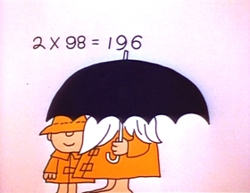 Screenshots from the 1973 Focus Design, Inc. cartoon Elementary, My Dear