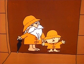 Screenshots from the 1973 Focus Design, Inc. cartoon Elementary, My Dear