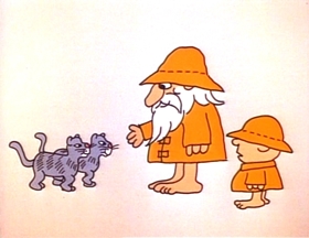 Screenshots from the 1973 Focus Design, Inc. cartoon Elementary, My Dear