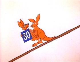 Screenshots from the 1973 Focus Design, Inc. cartoon Elementary, My Dear