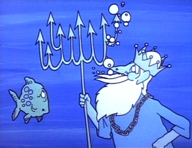 Screenshots from the 1973 Focus Design, Inc. cartoon Three Is a Magic Number