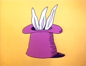 Screenshots from the 1973 Focus Design, Inc. cartoon Three Is a Magic Number