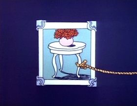 Screenshots from the 1973 Focus Design, Inc. cartoon Three Is a Magic Number