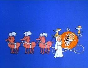 Screenshots from the 1973 Focus Design, Inc. cartoon The Four-Legged Zoo