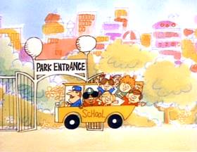 Screenshots from the 1973 Focus Design, Inc. cartoon The Four-Legged Zoo