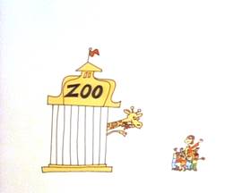 Screenshots from the 1973 Focus Design, Inc. cartoon The Four-Legged Zoo