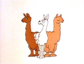 Screenshots from the 1973 Focus Design, Inc. cartoon The Four-Legged Zoo
