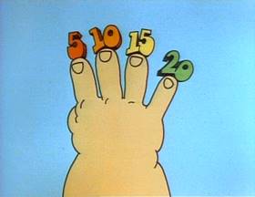 Screenshots from the 1973 Focus Design, Inc. cartoon Ready or Not, Here I Come