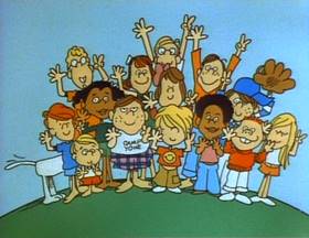 Screenshots from the 1973 Focus Design, Inc. cartoon Ready or Not, Here I Come