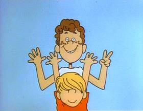 Screenshots from the 1973 Focus Design, Inc. cartoon Ready or Not, Here I Come