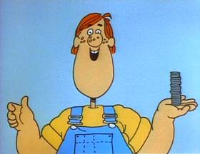 Screenshots from the 1973 Focus Design, Inc. cartoon Ready or Not, Here I Come