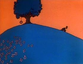 Screenshots from the 1973 Focus Design, Inc. cartoon Ready or Not, Here I Come