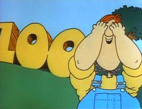 Screenshots from the 1973 Focus Design, Inc. cartoon Ready or Not, Here I Come