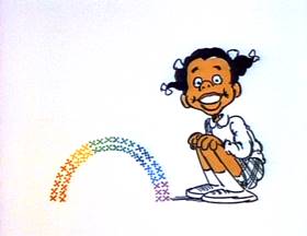 Screenshots from the 1973 Focus Design, Inc. cartoon I Got Six