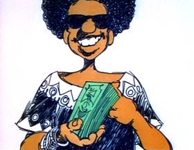 Screenshots from the 1973 Focus Design, Inc. cartoon I Got Six