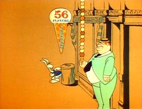Screenshots from the 1973 Focus Design, Inc. cartoon Lucky Seven Sampson