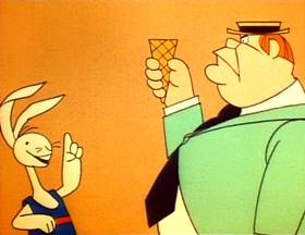 Screenshots from the 1973 Focus Design, Inc. cartoon Lucky Seven Sampson